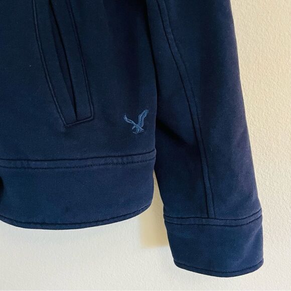 AMERICAN EAGLE Women's Dark Blue Button Front Coat Size Medium - Picture 3 of 7